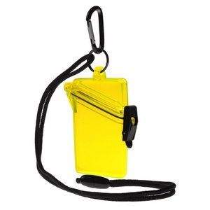 Small Waterproof Scuba Sport Security Yellow Clear Case New
